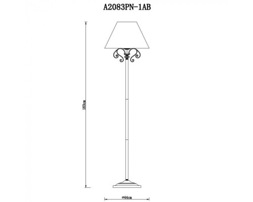 Торшер Charm A2083PN-1AB Arte Lamp Торшер Charm A2083PN-1AB Arte Lamp