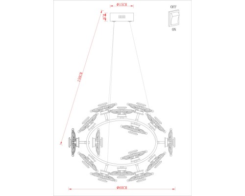 Подвесная люстра Cherish A2097LM-90GO Arte Lamp Подвесная люстра Cherish A2097LM-90GO Arte Lamp