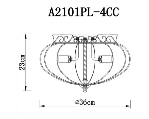 Потолочный светильник Venezia A2101PL-4CC Arte Lamp Потолочный светильник Venezia A2101PL-4CC Arte Lamp