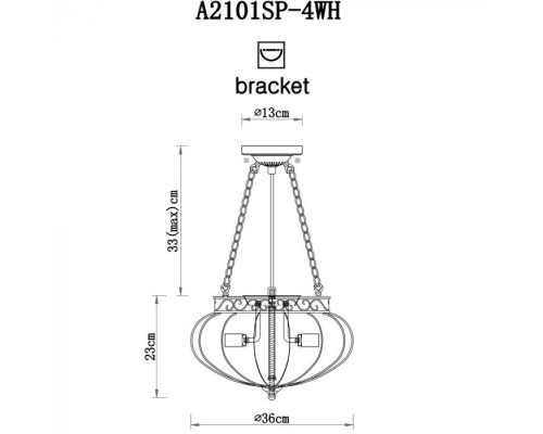 Подвесной светильник Venezia A2101SP-4WH Arte Lamp Подвесной светильник Venezia A2101SP-4WH Arte Lamp