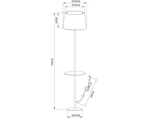 Торшер Connor A2102PN-1WH Arte Lamp