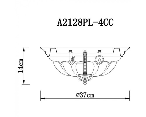 Потолочный светильник San Marco A2128PL-4CC Arte Lamp Потолочный светильник San Marco A2128PL-4CC Arte Lamp