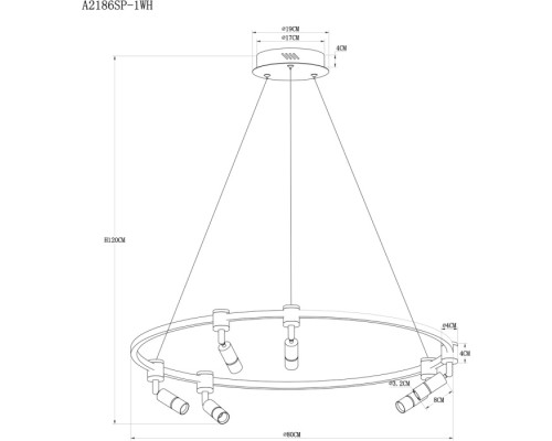 Подвесной светильник Ring A2186SP-1WH Arte Lamp Подвесной светильник Ring A2186SP-1WH Arte Lamp