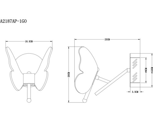 Бра Darcy A2187AP-1GO Arte Lamp Бра Darcy A2187AP-1GO Arte Lamp