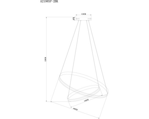 Подвесной светильник Meridiana A2198SP-2BK Arte Lamp Подвесной светильник Meridiana A2198SP-2BK Arte Lamp