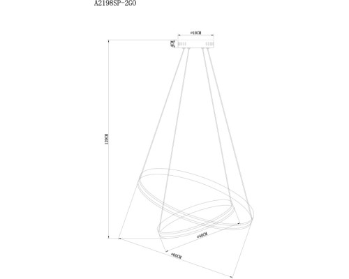 Подвесной светильник Meridiana A2198SP-2GO Arte Lamp Подвесной светильник Meridiana A2198SP-2GO Arte Lamp