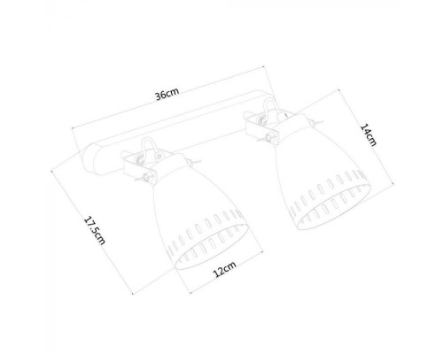 Спот Luned A2214AP-2AB Arte Lamp Спот Luned A2214AP-2AB Arte Lamp