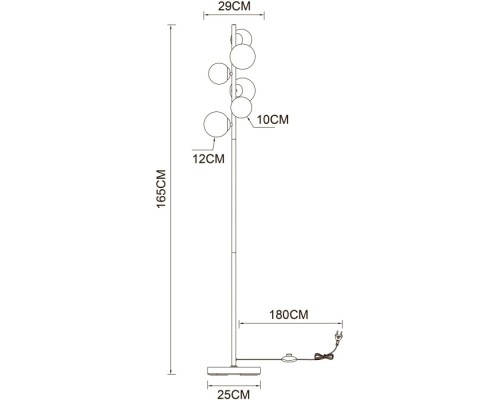 Торшер Gemini A2243PN-6PB Arte Lamp Торшер Gemini A2243PN-6PB Arte Lamp