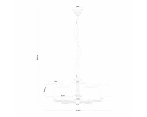 Подвесная люстра York A2273LM-5AB Arte Lamp Подвесная люстра York A2273LM-5AB Arte Lamp