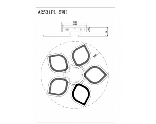 Потолочная люстра Polli A2531PL-5WH Arte Lamp Потолочная люстра Polli A2531PL-5WH Arte Lamp