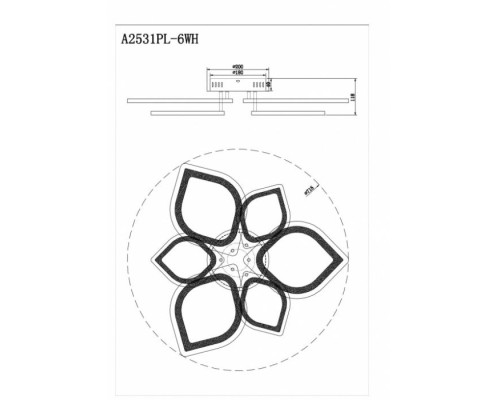 Потолочная люстра Polli A2531PL-6WH Arte Lamp Потолочная люстра Polli A2531PL-6WH Arte Lamp