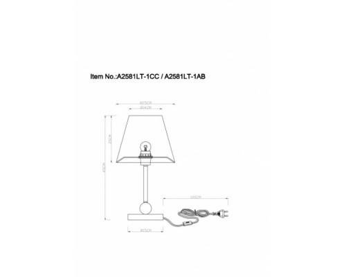 Настольная лампа Elba A2581LT-1AB Arte Lamp Настольная лампа Elba A2581LT-1AB Arte Lamp