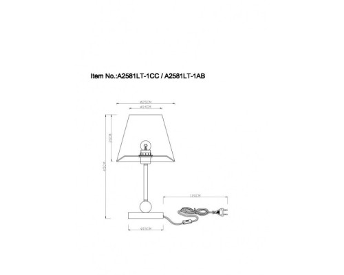 Настольная лампа Elba A2581LT-1CC Arte Lamp Настольная лампа Elba A2581LT-1CC Arte Lamp