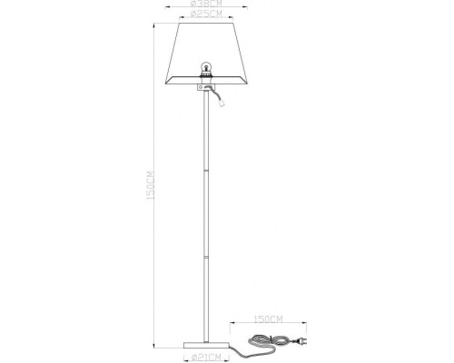 Торшер Elba A2581PN-2AB Arte Lamp Торшер Elba A2581PN-2AB Arte Lamp