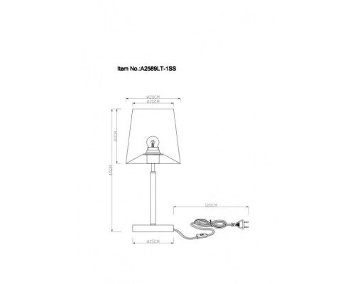Настольная лампа Rodos A2589LT-1SS Arte Lamp Настольная лампа Rodos A2589LT-1SS Arte Lamp