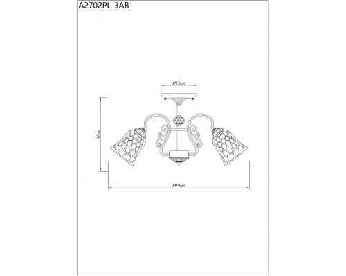 Потолочная люстра Nicole A2702PL-3AB Arte Lamp Потолочная люстра Nicole A2702PL-3AB Arte Lamp