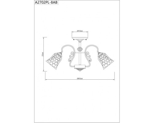 Потолочная люстра Nicole A2702PL-8AB Arte Lamp Потолочная люстра Nicole A2702PL-8AB Arte Lamp