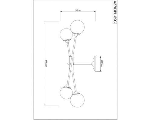 Потолочная люстра Marco A2703PL-8SG Arte Lamp Потолочная люстра Marco A2703PL-8SG Arte Lamp