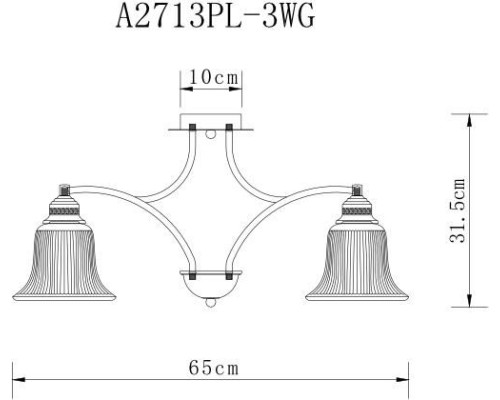Потолочная люстра Emma A2713PL-3WG Arte Lamp Потолочная люстра Emma A2713PL-3WG Arte Lamp