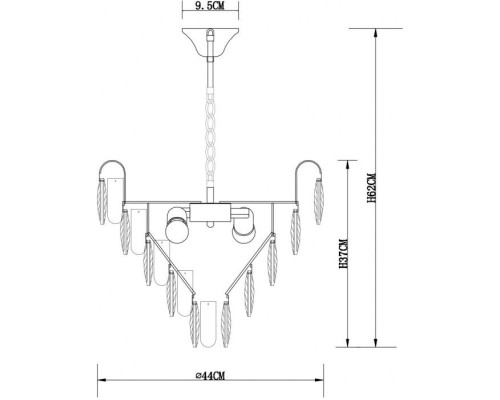 Подвесная люстра Vivien A2719SP-6CC Arte Lamp Подвесная люстра Vivien A2719SP-6CC Arte Lamp
