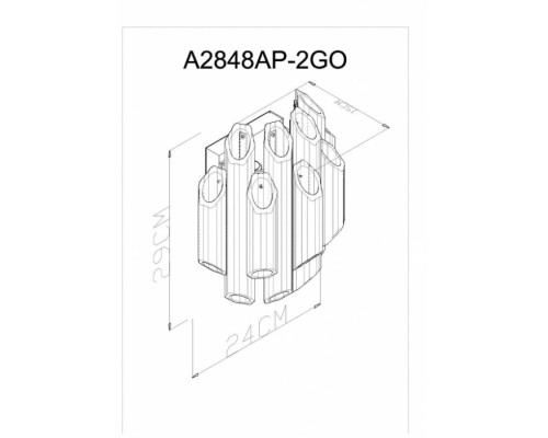 Настенный светильник Jastin A2848AP-2GO Arte Lamp Настенный светильник Jastin A2848AP-2GO Arte Lamp