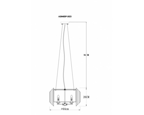 Подвесная люстра Jastin A2848SP-3GO Arte Lamp Подвесная люстра Jastin A2848SP-3GO Arte Lamp