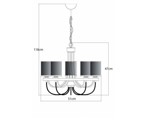 Подвесная люстра Ombra A2995LM-5CC Arte Lamp Подвесная люстра Ombra A2995LM-5CC Arte Lamp