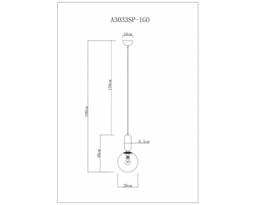 Подвесной светильник Bolla-sola A3033SP-1GO Arte Lamp Подвесной светильник Bolla-sola A3033SP-1GO Arte Lamp