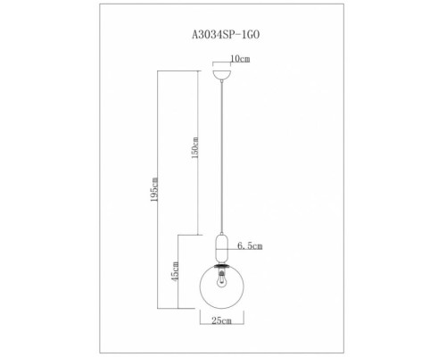 Подвесной светильник Bolla-sola A3034SP-1GO Arte Lamp Подвесной светильник Bolla-sola A3034SP-1GO Arte Lamp