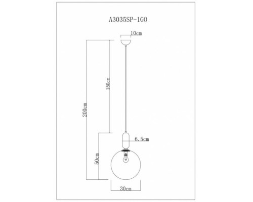 Подвесной светильник Bolla-sola A3035SP-1GO Arte Lamp Подвесной светильник Bolla-sola A3035SP-1GO Arte Lamp