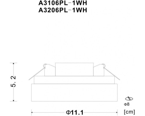 Потолочный светильник Gamba A3106PL-1WH Arte Lamp Потолочный светильник Gamba A3106PL-1WH Arte Lamp