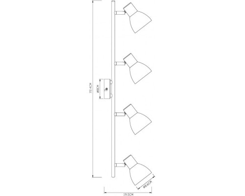 Спот Falena A3117PL-4BK Arte Lamp Спот Falena A3117PL-4BK Arte Lamp