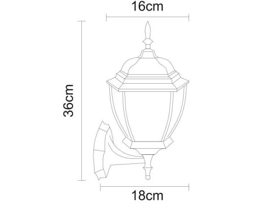 Настенный фонарь уличный Pegasus A3151AL-1WG Arte Lamp Настенный фонарь уличный Pegasus A3151AL-1WG Arte Lamp