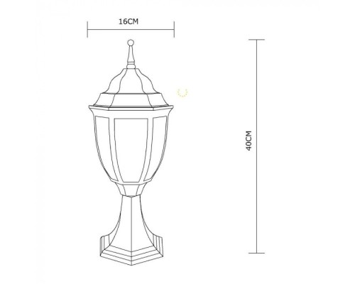 Наземный фонарь Pegasus A3151FN-1BN Arte Lamp Наземный фонарь Pegasus A3151FN-1BN Arte Lamp