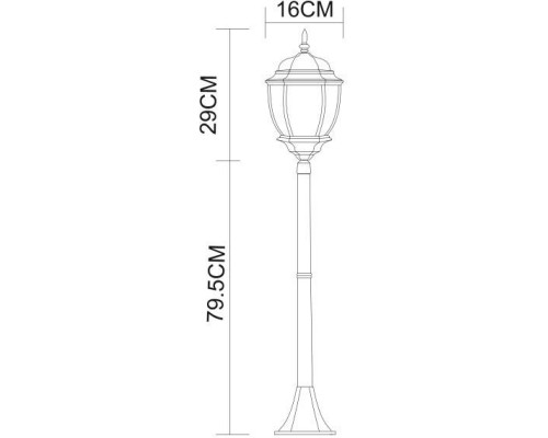 Наземный фонарь Pegasus A3151PA-1WG Arte Lamp Наземный фонарь Pegasus A3151PA-1WG Arte Lamp