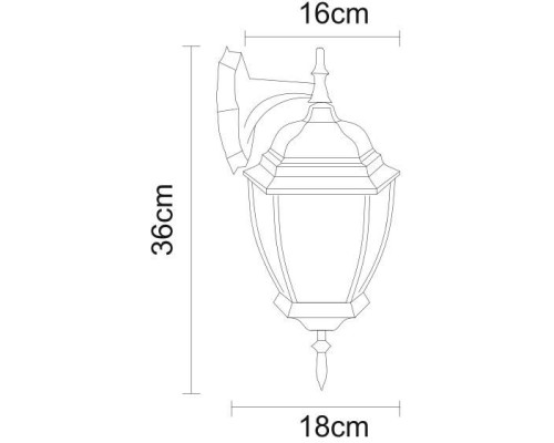 Настенный фонарь уличный Pegasus A3152AL-1WG Arte Lamp Настенный фонарь уличный Pegasus A3152AL-1WG Arte Lamp