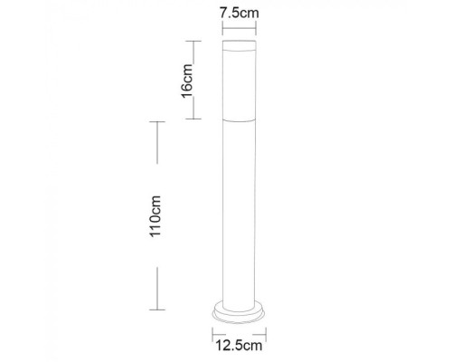 Наземный светильник Salire A3157PA-1SS Arte Lamp Наземный светильник Salire A3157PA-1SS Arte Lamp
