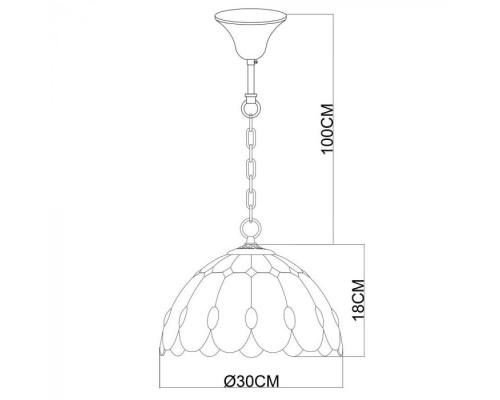 Подвесной светильник Tiffany A3164SP-1BG Arte Lamp