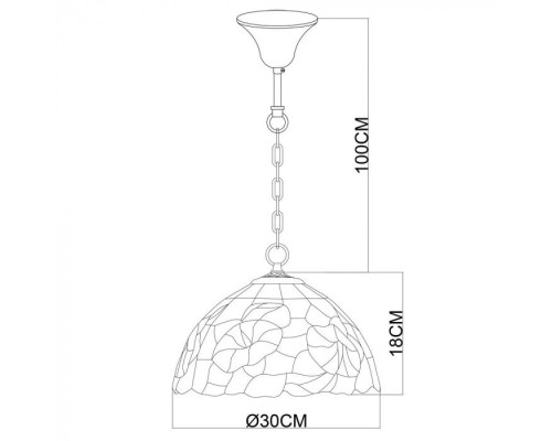 Подвесной светильник Tiffany A3166SP-1BG Arte Lamp