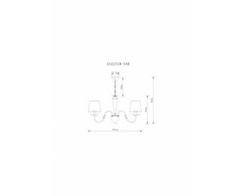 Подвесная люстра Fiona A3227LM-5AB Arte Lamp Подвесная люстра Fiona A3227LM-5AB Arte Lamp