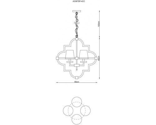 Подвесная люстра Arabeschi A3367SP-4CC Arte Lamp Подвесная люстра Arabeschi A3367SP-4CC Arte Lamp