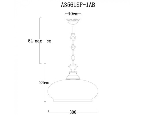 Подвесной светильник Armstrong A3561SP-1AB Arte Lamp Подвесной светильник Armstrong A3561SP-1AB Arte Lamp