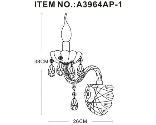 Бра Teatro A3964AP-1WH Arte Lamp