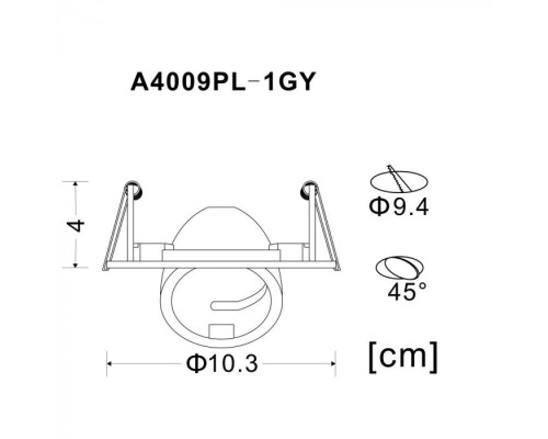 Точечный светильник Accento A4009PL-1GY Arte Lamp Точечный светильник Accento A4009PL-1GY Arte Lamp