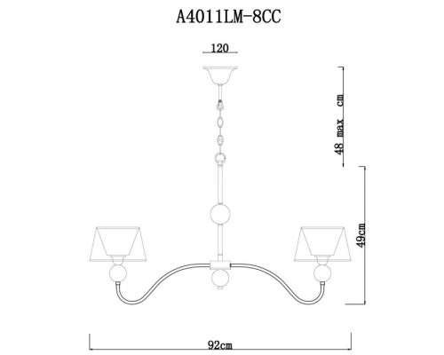 Подвесная люстра Turandot A4011LM-8CC Arte Lamp Подвесная люстра Turandot A4011LM-8CC Arte Lamp