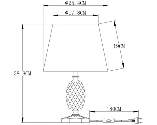 Настольная лампа Azalia A4019LT-1CC Arte Lamp Настольная лампа Azalia A4019LT-1CC Arte Lamp