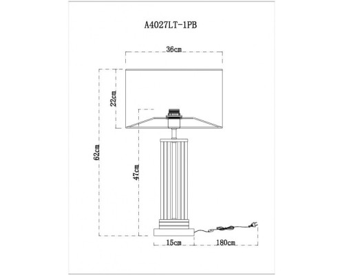 Настольная лампа Matar A4027LT-1PB Arte Lamp Настольная лампа Matar A4027LT-1PB Arte Lamp