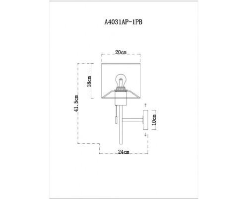 Бра Proxima A4031AP-1PB Arte Lamp Бра Proxima A4031AP-1PB Arte Lamp