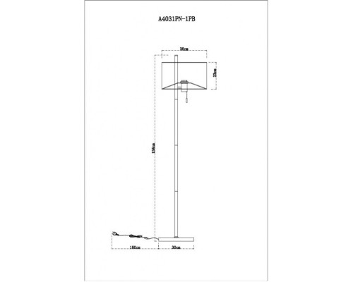 Торшер Proxima A4031PN-1PB Arte Lamp Торшер Proxima A4031PN-1PB Arte Lamp