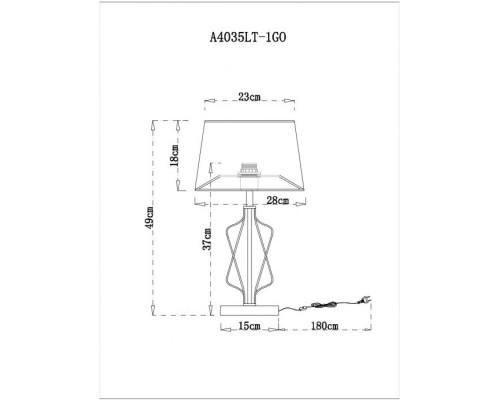 Настольная лампа Fire A4035LT-1GO Arte Lamp Настольная лампа Fire A4035LT-1GO Arte Lamp